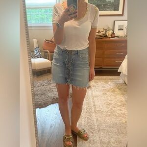 L’AGENCE Portia Denim Mini Skirt